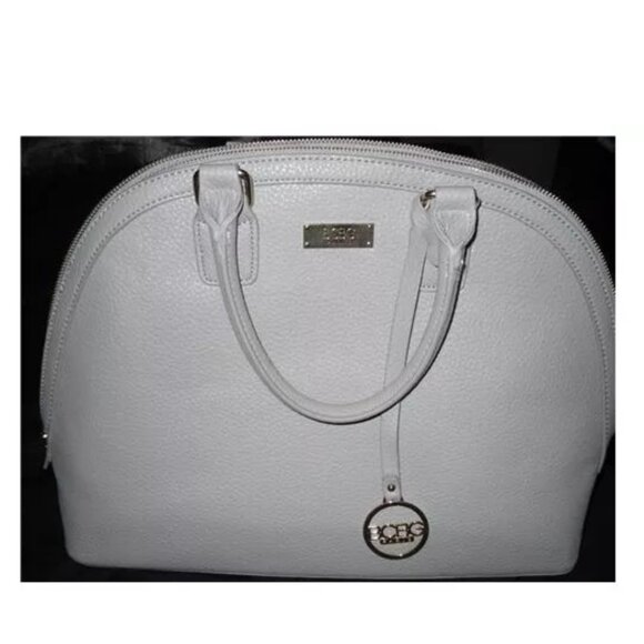 BCBG Gray Hobo Handbag Tote Shopper Purse Bag GOLD Grey Hardware BOHO - Picture 1 of 12